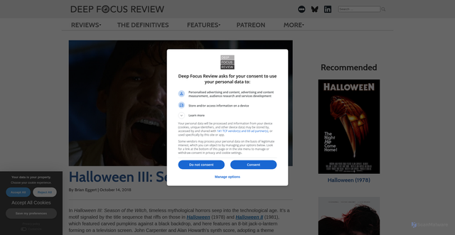 Security scan screenshot of https://www.deepfocusreview.com/reviews/halloween-iii-season-of-the-witch/