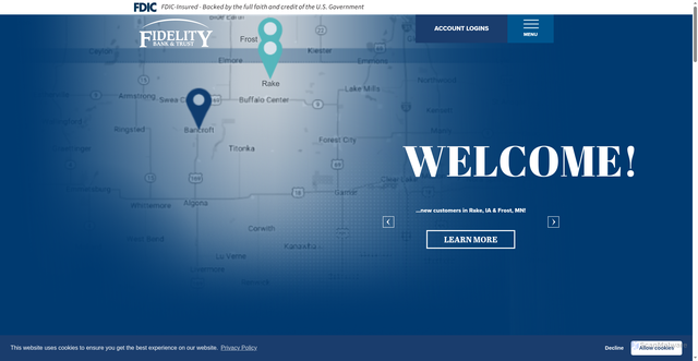 Security scan screenshot of https://www.bankfidelity.bank/