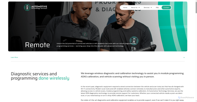 Security scan screenshot of https://adasphoenix.net/services/remote/index.htm