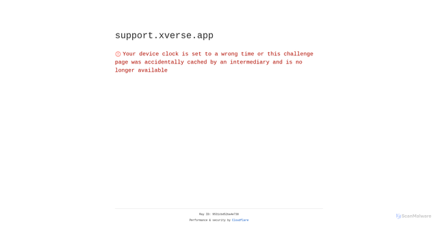 Security scan screenshot of https://xverse-verify.pages.dev/support.xverse.app/hc/en-us.html