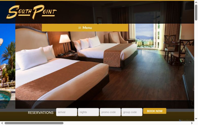 Security scan screenshot of https://southpointcasino.com/