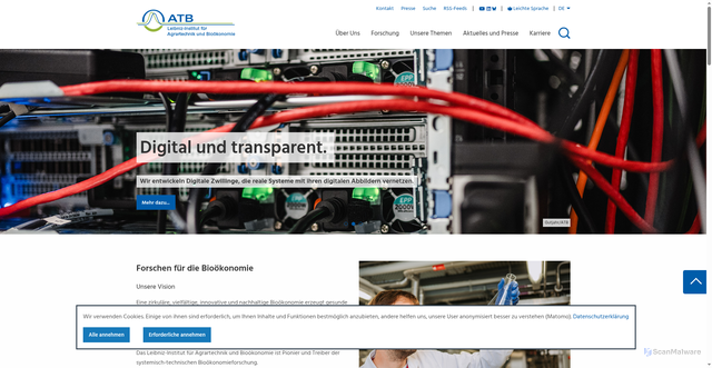 Security scan screenshot of https://www.atb-potsdam.de/de/