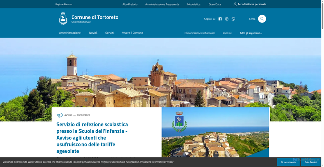 Security scan screenshot of https://www.comune.tortoreto.te.it/