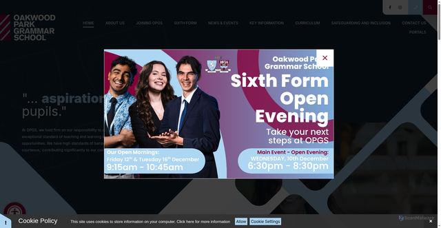 Security scan screenshot of https://www.opgs.org/