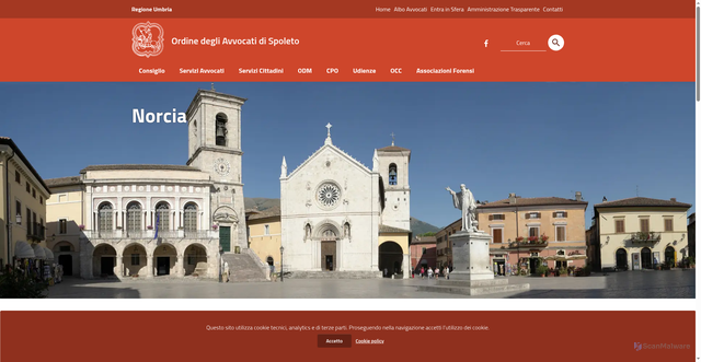 Security scan screenshot of https://avvocatispoleto.it/