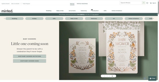 Security scan screenshot of https://minted.us