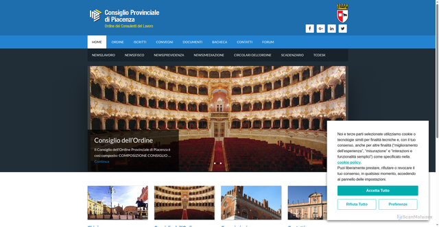 Security scan screenshot of https://www.consulentidellavoro.pc.it