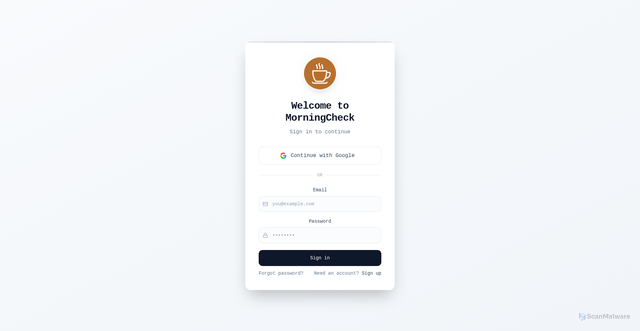 Security scan screenshot of https://breakfastcheckin.com/