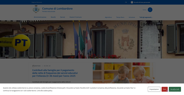 Security scan screenshot of https://comune.lombardore.to.it/