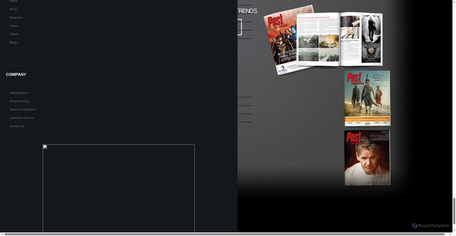 Security scan screenshot of https://postmagazine.com