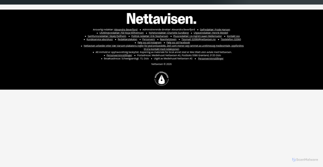 Security scan screenshot of https://www.nettavisen.no/nyheter/donald-trump-netanyahu-gjor-det-jeg-sier/v/5-95-3048488