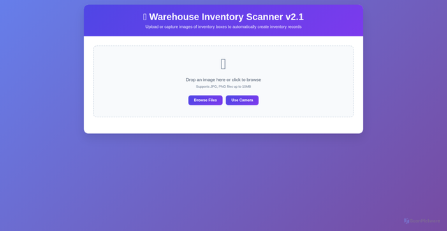 Security scan screenshot of https://inventory-scanner.pages.dev/