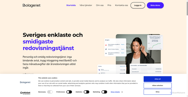 Security scan screenshot of https://bolageriet.se/