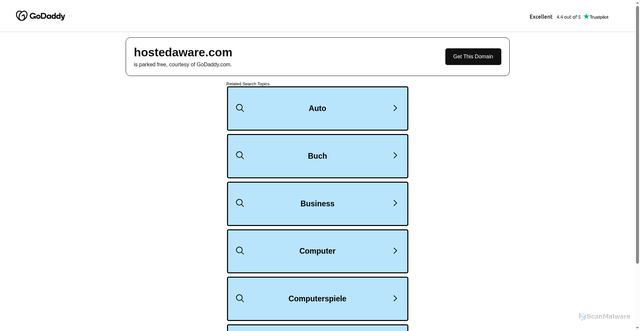 Security scan screenshot of https://hostedaware.com