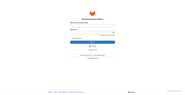 Security scan screenshot of https://gitlab.vacuumschmelze.com