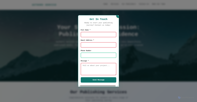Security scan screenshot of http://authorsservice.com/