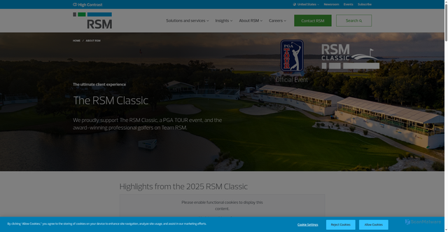 Security scan screenshot of https://rsmus.com/about/the-rsm-classic.html