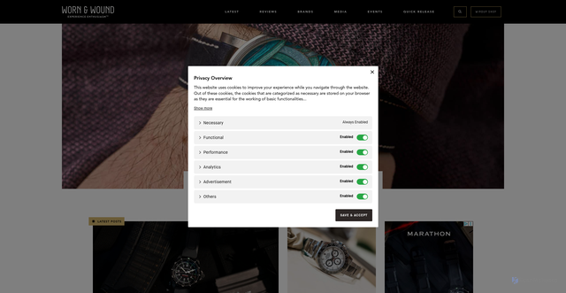 Security scan screenshot of https://wornandwound.com