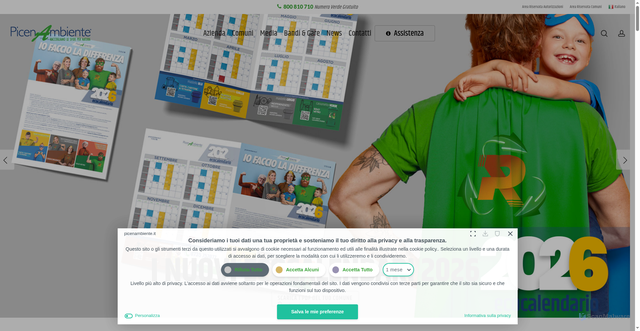 Security scan screenshot of https://www.picenambiente.it/