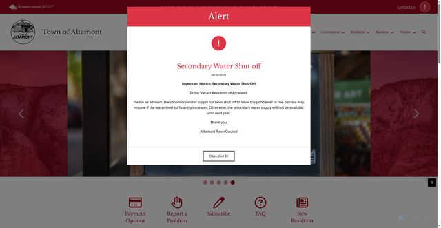 Security scan screenshot of https://altamontutah.gov/