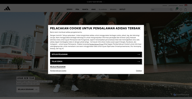 Security scan screenshot of https://www.adidas.co.id
