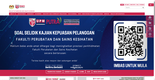 Security scan screenshot of https://medic.upm.edu.my