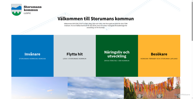 Security scan screenshot of http://www.storuman.se