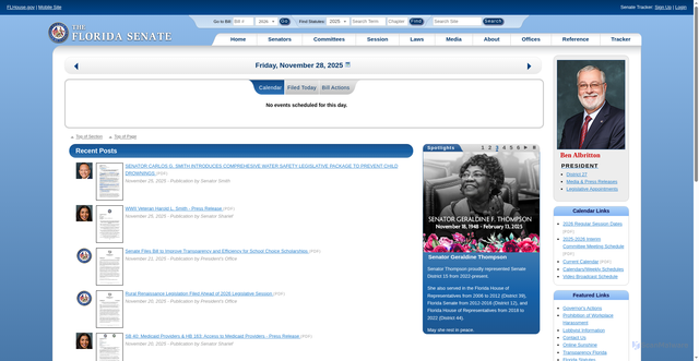 Security scan screenshot of https://flsenate.gov/