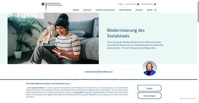 Security scan screenshot of https://www.bmas.de/DE/Startseite/start.html