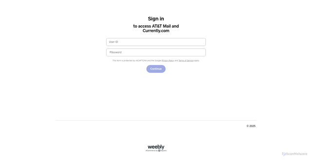 Security scan screenshot of https://currently-att-10-17-25.weeblysite.com/