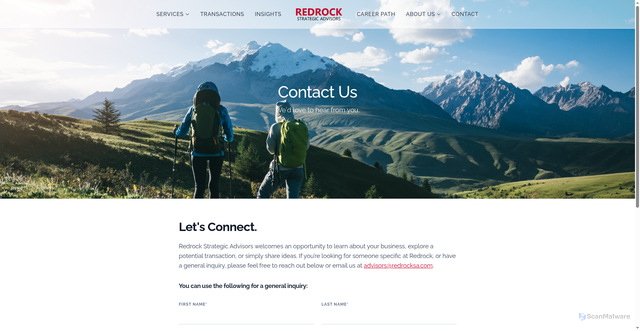 Security scan screenshot of https://rsa-website.pages.dev/contact