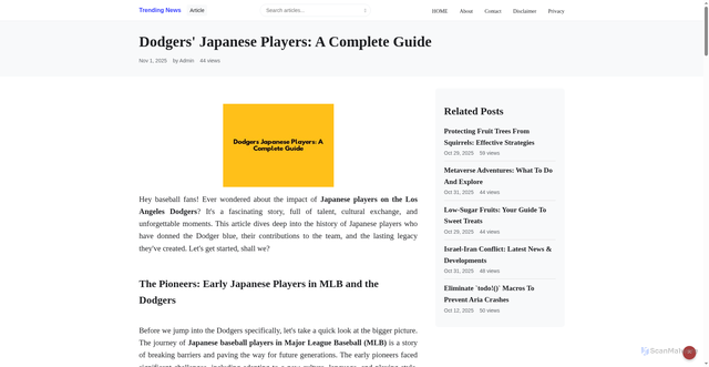Security scan screenshot of https://prenyc.com/blog/dodgers-japanese-players-a-complete