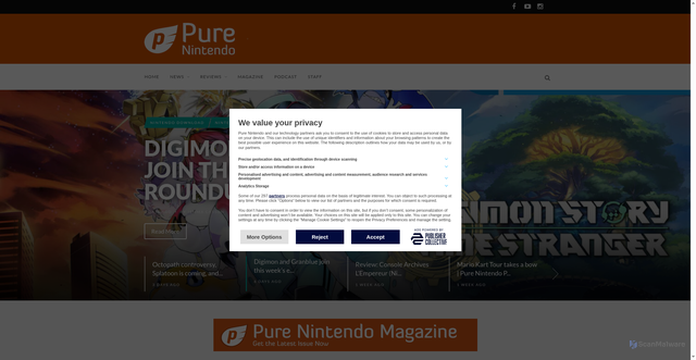 Security scan screenshot of https://purenintendo.com