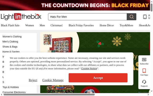 Security scan screenshot of https://www.lightinthebox.com/