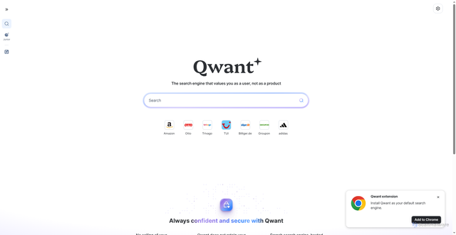 Security scan screenshot of https://www.qwant.com/