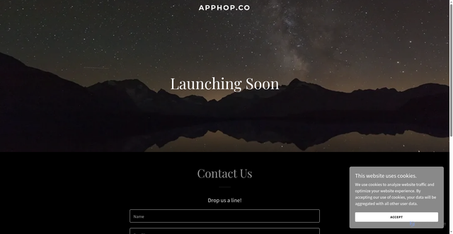 Security scan screenshot of http://apphop.co/