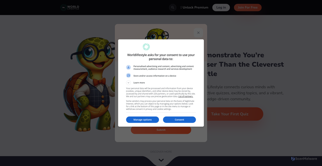 Security scan screenshot of https://worldlifestyle.com