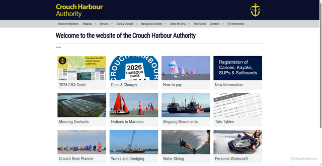 Security scan screenshot of https://crouchharbour.uk/