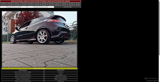 Security scan screenshot of http://www.fritzknebel.de/honda_type_r/