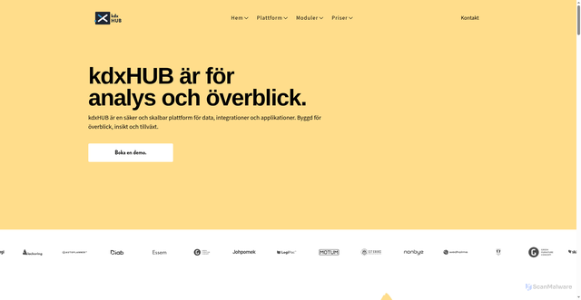Security scan screenshot of https://kdxhub.se