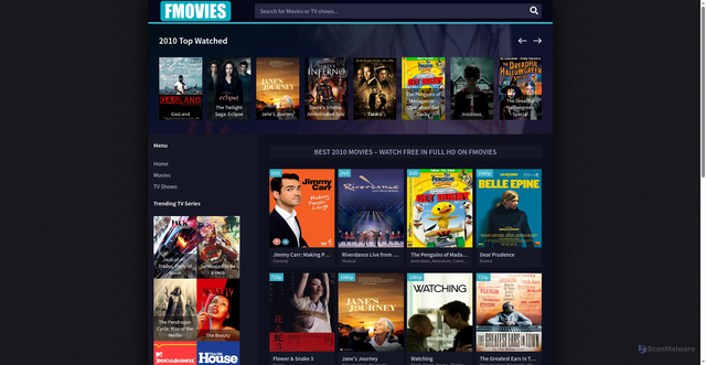 Security scan screenshot of https://fimovies.net/year-movies/2010/