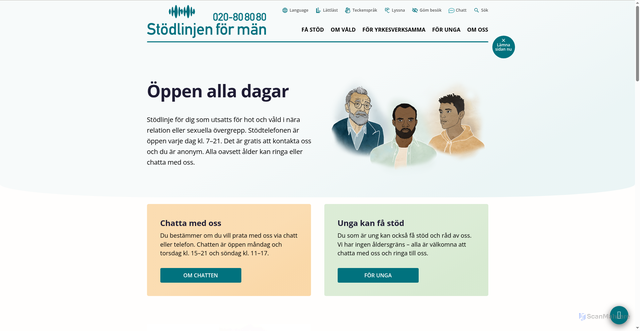Security scan screenshot of https://stodlinjenforman.se/