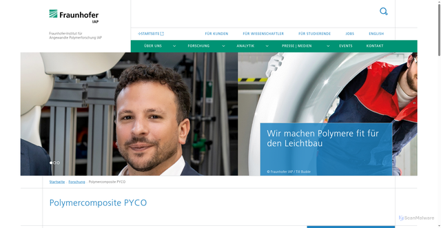 Security scan screenshot of http://www.pyco.fraunhofer.de