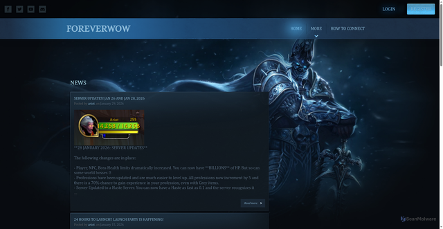 Security scan screenshot of https://www.foreverwow.org/