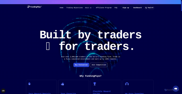 Security scan screenshot of https://fundingpips.com