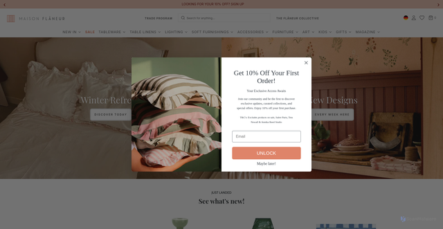 Security scan screenshot of https://www.maisonflaneur.com