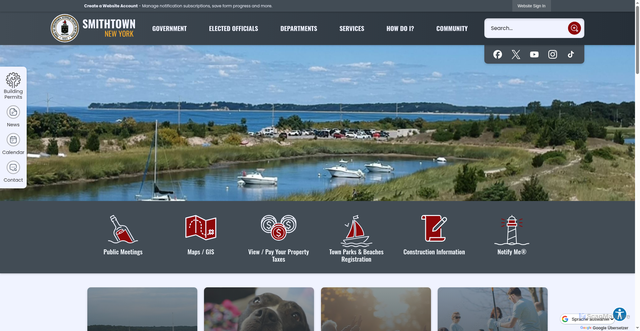Security scan screenshot of https://smithtownny.gov/