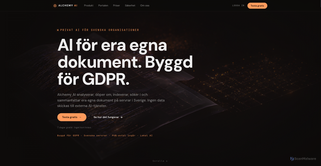 Security scan screenshot of https://alchemy-ai.se