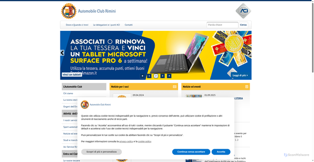 Security scan screenshot of https://rimini.aci.it/