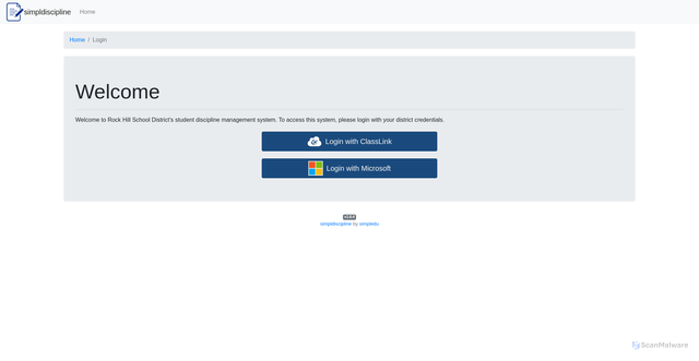 Security scan screenshot of https://rockhill.simpldiscipline.org